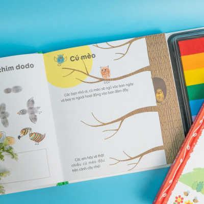 Sách - 100++ ý tưởng sáng tạo vẽ tranh bằng vân tay - Thực vật - Đinh Tị Books