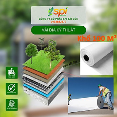 Vải địa kỹ thuật ART không dệt Khổ 100m2 | Trồng cây phủ đất | chống cỏ | phủ gốc cây | Chất lượng tốt nhất thị trường