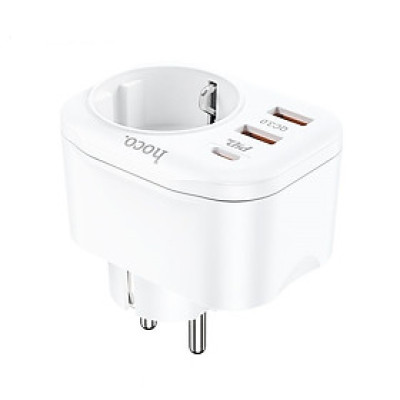 Phíc cắm đa năng 3 trong 1, ổ cắm công suất cao 4.000W, 1 typec sạc nhanh 20W, 2 cổng usb 3.0 tiện lợi - Hàng nhập khẩu