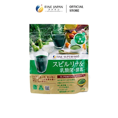 Bột tảo xoắn hữu cơ Spirullina Plus FINE JAPAN tăng cường hệ miễn dịch gói 150gr