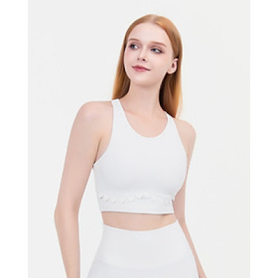 Áo croptop ba lỗ tập Yoga Gym Hibi Sports CR840 Kiểu phối cắt sò, kèm mút ngực, chất vải cao cấp