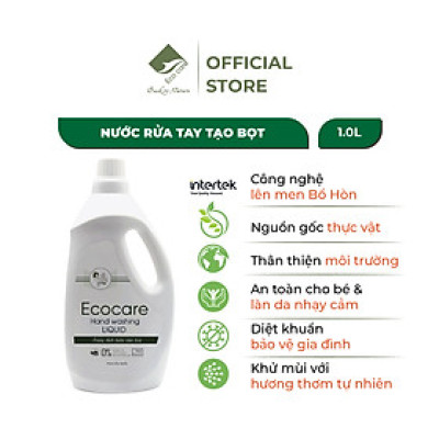 Nước rửa tay hữu cơ diệt khuẩn dạng bọt hương Nhài 4L thương hiệu Ecocare