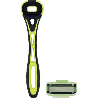 Dao Cạo Râu Thân Nhựa 5 Lưỡi Kép Kai Xfit 000GA0042 (Set 1 Thân + 2 Dao + 1 Tạo Bọt Mini)