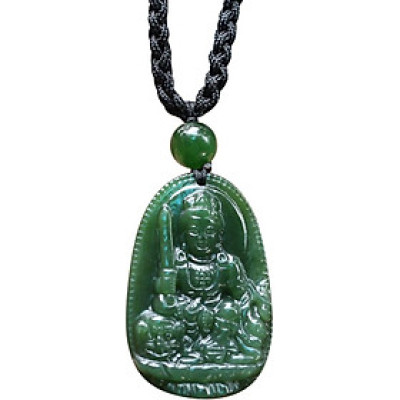 Mặt Dây Chuyền Văn Thù Bồ Tát Ngọc Bích Ngọc Quý Gemstones GA108