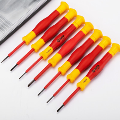 Bộ tua vít nhỏ chính xác 7 chi tiết cách điện 1000V VDE SATA 09318