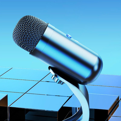 Micro USB Mic Thu Âm Condenser Podcast, Livestream, Radio, ASMR Microphone Phòng Thu Studio PC Microphone Chuyên Nghiệp Thu Âm Rõ Nét Chống Ồn Độ Nhậy Cao LED MÀU HỒNG - Hàng Chính Hãng