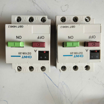 Aptomat CHINT DZ108-20 Bảo vệ chống mất pha bảo vệ quá tải động cơ điện 3 pha 380V dãi dòng 5-8A, 10-16A