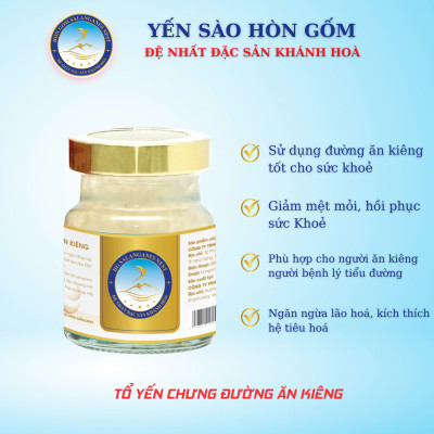 [Hộp QT 6 Hũ] Tổ Yến Sào Chưng Đường Ăn Kiêng - Yến Sào Hòn Gốm Chính Hiệu Khánh Hoà - HGKNEST
