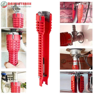 Cờ Lê Dụng Cụ Tháo Lắp Dây Cấp Van Nước Đa Năng - 8 Chức Năng, vặn ốc từ 21 đến 40mm, dễ hơn ở vị trí góc hẹp, góc khuất