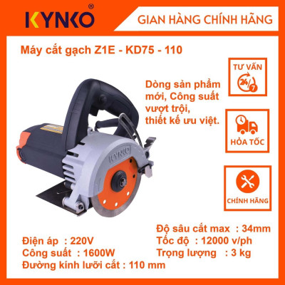Máy cắt gạch cầm tay chính hãng Kynko Z1E- KD75 -110 # 6751 giá tốt