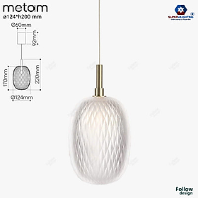 Đèn thả thủy tinh bí đao Sang trọng & nghệ thuật cho phòng khách, bàn ăn, quán cafe decor hiện đại