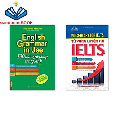 Sách - Combo 2c Từ vựng luyện thi IELTS + 130 bài ngữ pháp TA (MÀU)