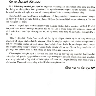 Bồi Dưỡng Học Sinh Giỏi Địa Lí 10 (Biên Soạn Theo Chương Trình GDPT Mới - ND) 