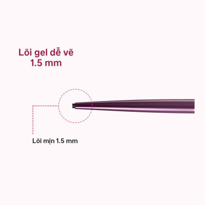 Bút Chì Gel Kẻ Mí Mắt Siêu Chống Trôi Dạng Xoay Màu Đen Kissme Heroine Make #01