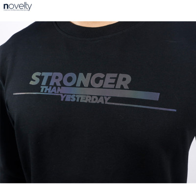 Bộ nỷ chui đầu họa tiết phản quang Novelty Regular fit đen NBNMMDMT3R230633B