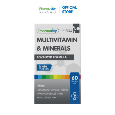 Thực phẩm bảo vệ sức khỏe, tăng đề kháng Advanced Formula Multivitamin & Mineral (Chai 60 viên)
