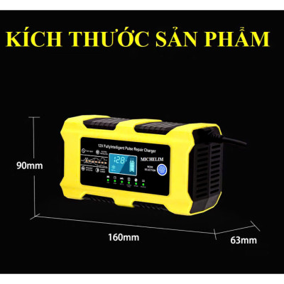 Sạc Ắc Quy Michel 12V-100Ah Cao Cấp - Công Nghệ Đức, Sạc 7 Giai Đoạn Tự Động ,  đèn trang trí
