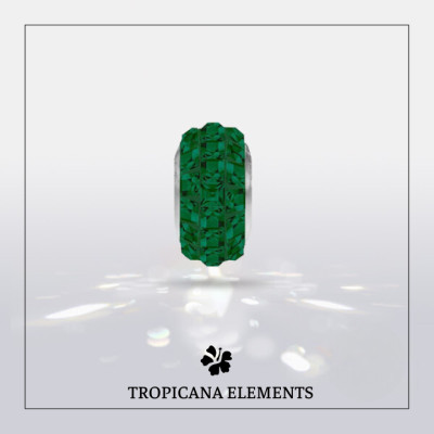 Vòng Tay Tropicana Phối Charm Swarovski Pha Lê Màu Xanh Lá Cà Rốt