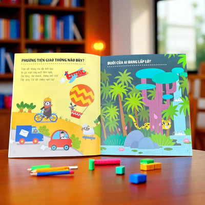 Sách cho bé - Combo 6 cuốn Rèn Luyện Khả Năng Tập Trung - Sách tương tác - Dành cho trẻ 2-5 tuổi