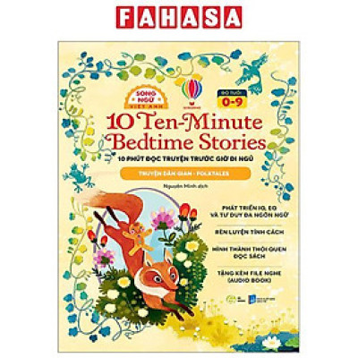 Sách - 10 Ten-Minutes Bedtime Stories - 10 Phút Đọc Truyện Trước Giờ Đi Ngủ - Folktales - Truyện Dân Gian - Song Ngữ Việt-Anh