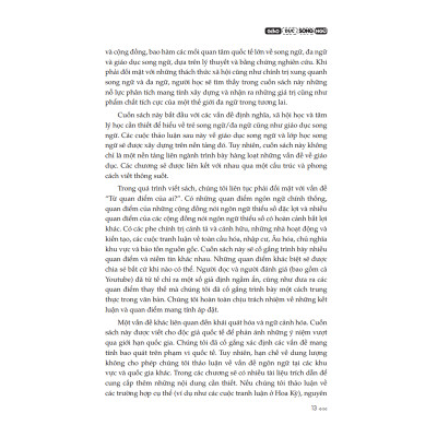 Sách GIÁO DỤC SONG NGỮ - CÁC VẤN ĐỀ SONG NGỮ, ĐA NGỮ MỚI NHẤT TRONG GIẢNG DẠY VÀ NGHIÊN CỨU