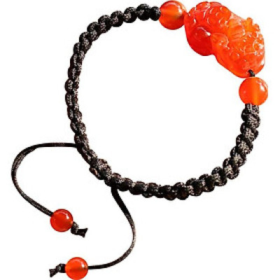 Vòng Tỳ Hưu Mã Não Đỏ Kết Dây Ngọc Quý Gemstones U22