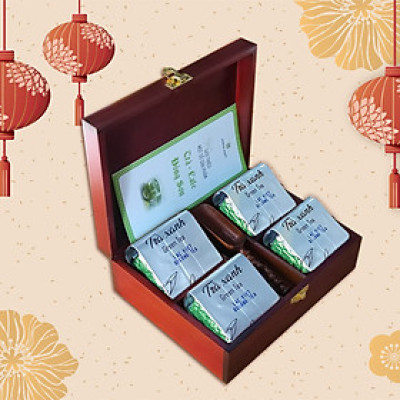 Hộp Quà Trà - 4 gói OLONG XANH (400gr) - Đông Sơn