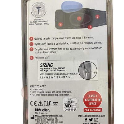 ￼(Hàng chính hãng Mueller – USA) Băng Bảo Vệ Khủyu Tay Mueller HG80 - Tennis Elbow Support (79018)