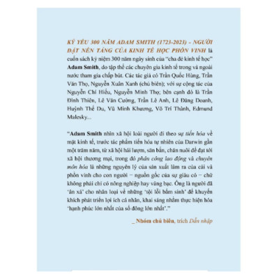 Kỷ Yếu 300 Năm Adam Smith - Người Đặt Nền Tảng Của Kinh Tế Học Phồn Vinh (PB)