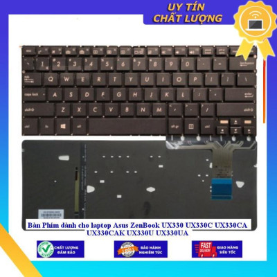 Bàn Phím dùng cho laptop Asus ZenBook UX330 UX330C UX330CA UX330CAK UX330U UX330UA  - MÀU ĐỒNG - CÓ ĐÈN - Hàng Nhập Khẩu New Seal