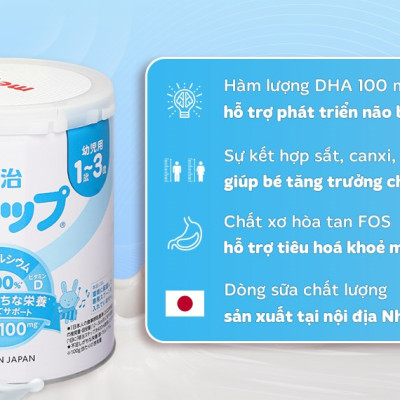 Sữa Meiji lon số 9 800g Nội Địa Nhật (cho trẻ từ 1-3 tuổi)