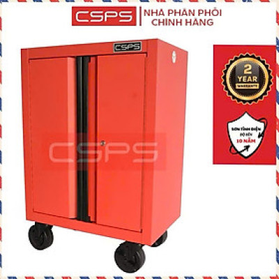 Tủ dụng cụ CSPS 61cm - 00 hộc kéo màu đỏ kèm bánh xe