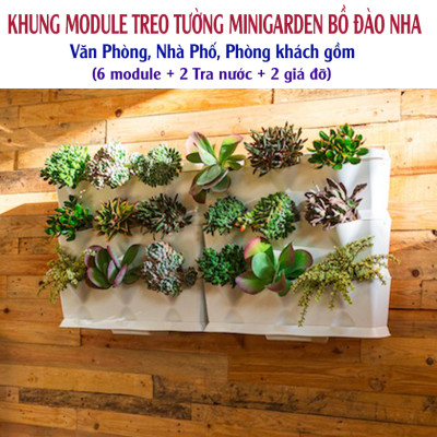 KHUNG TRỒNG RAU SẠCH ĐỨNG TẠI NHÀ CỦA CHÂU ÂU (3 khung xếp chồng lên nhau với 9 lỗ trồng và 1 khay chứa nước) dễ dàng lắp đặt và di chuyển. Không kèm hệ thống tưới nhỏ giọt