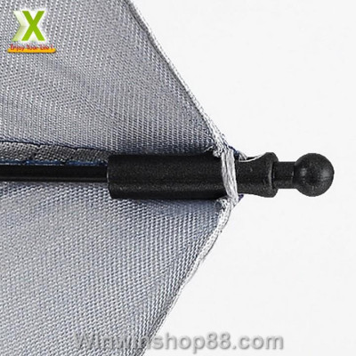 Ô dù đen trơn cán dài viền vàng 1m - Winz.vn