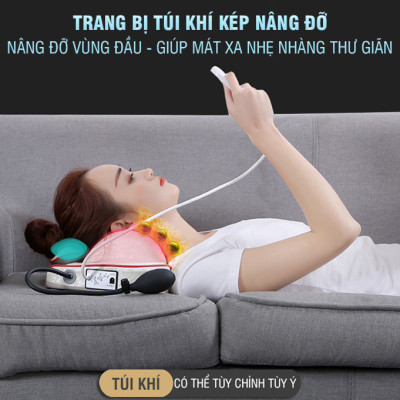 Máy massage (mát xa) cổ vai gáy YIJIA YJ-303 - Hỗ trợ trị đau nhức mỏi cổ với công nghệ mát xa xoay dây ấn, nhiệt hồng hồng ngoại và túi khí nâng cổ