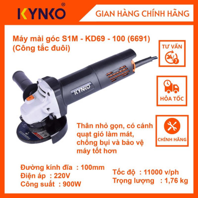 Máy mài góc cầm tay chính hãng Kynko S1M- KD69 -100 (Công tắc đuôi) # 6691 giá tốt