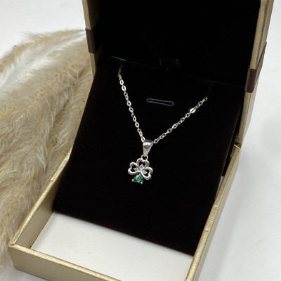 Dây Chuyền Bạc Nữ Cỏ 4 Lá May Mắn Bạc Hiểu Minh DMD561