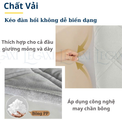 Vỏ Bọc Bảo Vệ Đầu Giường Chất Nhung Dày Dặn Co Giãn Tốt, Chống Bụi Bẩn, Va Đập Cho Trẻ Em, Người Lớn