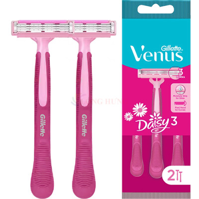 Dao cạo Gillette Venus Daisy 3 (2 cây) - Hàng chính hãng