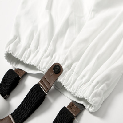 Bộ quần áo sơ sinh bé trai cao cấp, phong cách công tử, sơ mi cộc tay & quần dây đeo, áo cotton mịn mát, quần vải thô dày dặn | MB11