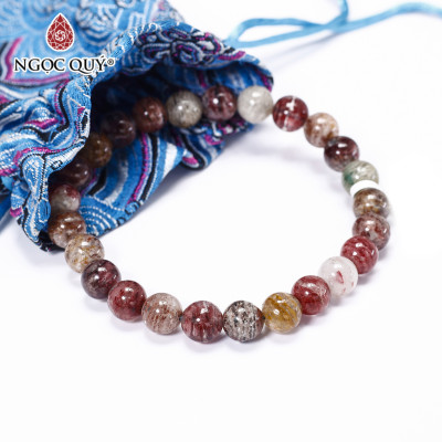 Vòng tay đá ưu linh đa sắc size hạt 8mm - Ngọc Quý Gemstones