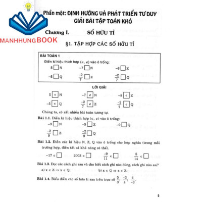 sách - định hướng và phát triển tư duy giải bài tập toán khó 7 - tập 1 (dùng chung cho các bộ sgk hiện hành)