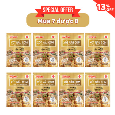 [Tặng 1 Gói] Combo 7 Gói Xốt Nấu Cơm Hương Vị Ngọt Thịt Heo Và Nấm -  Nisshin Seifun Welna Shop