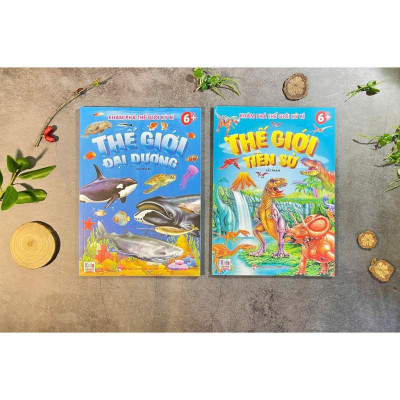 Sách - Combo 2 Cuốn Khám phá thế giới kỳ bí: Thế giới đại dương + Thế giới tiền sử (VT-MK)