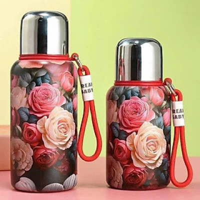 Bình giữ nhiệt VACUUM hoa vintage Hàng chính hãng