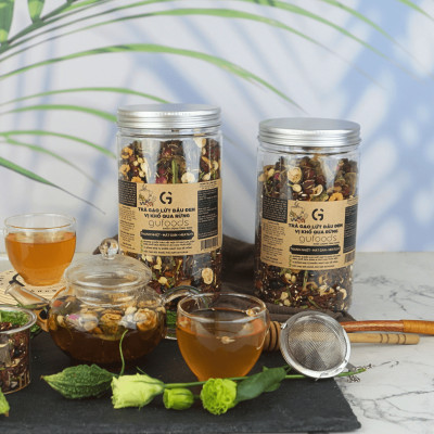 Trà gạo lứt đậu đen GUfoods vị Khổ qua rừng (Mướp đắng rừng) - Hương vị độc đáo, Giải nhiệt hiệu quả, Healthy, Eat clean
