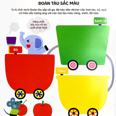 Phát  Triển Trí Não Cho Trẻ Qua Tô -Dán Và Nối Hình - Món Ăn