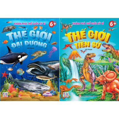 Sách - Combo 2 Cuốn Khám phá thế giới kỳ bí: Thế giới đại dương + Thế giới tiền sử (VT-MK)