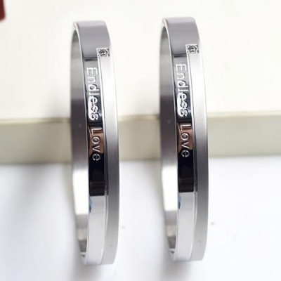 Vòng tay inox ENDLESS LOVE Hàn Quốc thời trang, phong cách và sang trọng VT193 - Màu bạc