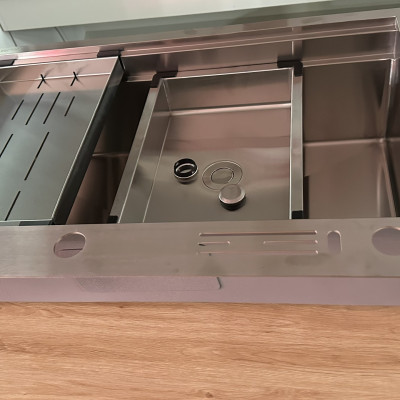 CHẬU RỬA INOX KAFF KF-HM7848A. Hàng Chính Hãng 